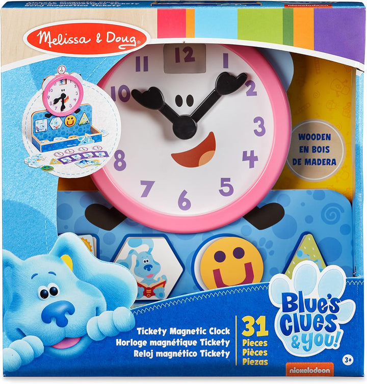 Melissa & Doug 33014 Blue's Clues & You Tickety Tock Wanduhr aus Holz, Mehrfarbig