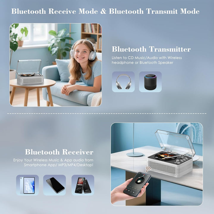 CD Player Tragbar Bluetooth: Kegaudio Radio mit CD-Player Tragbarer mit Lautsprecher Fernbedienung U