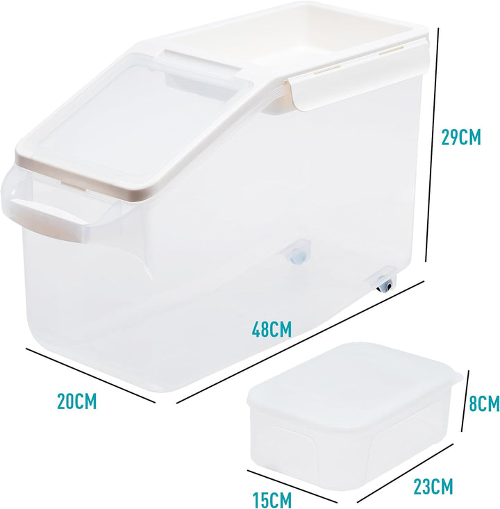 Citylife Hundefutter Aufbewahrung, frischhaltedosen mit deckel(12L+1,8L), luftdichte box, food conta