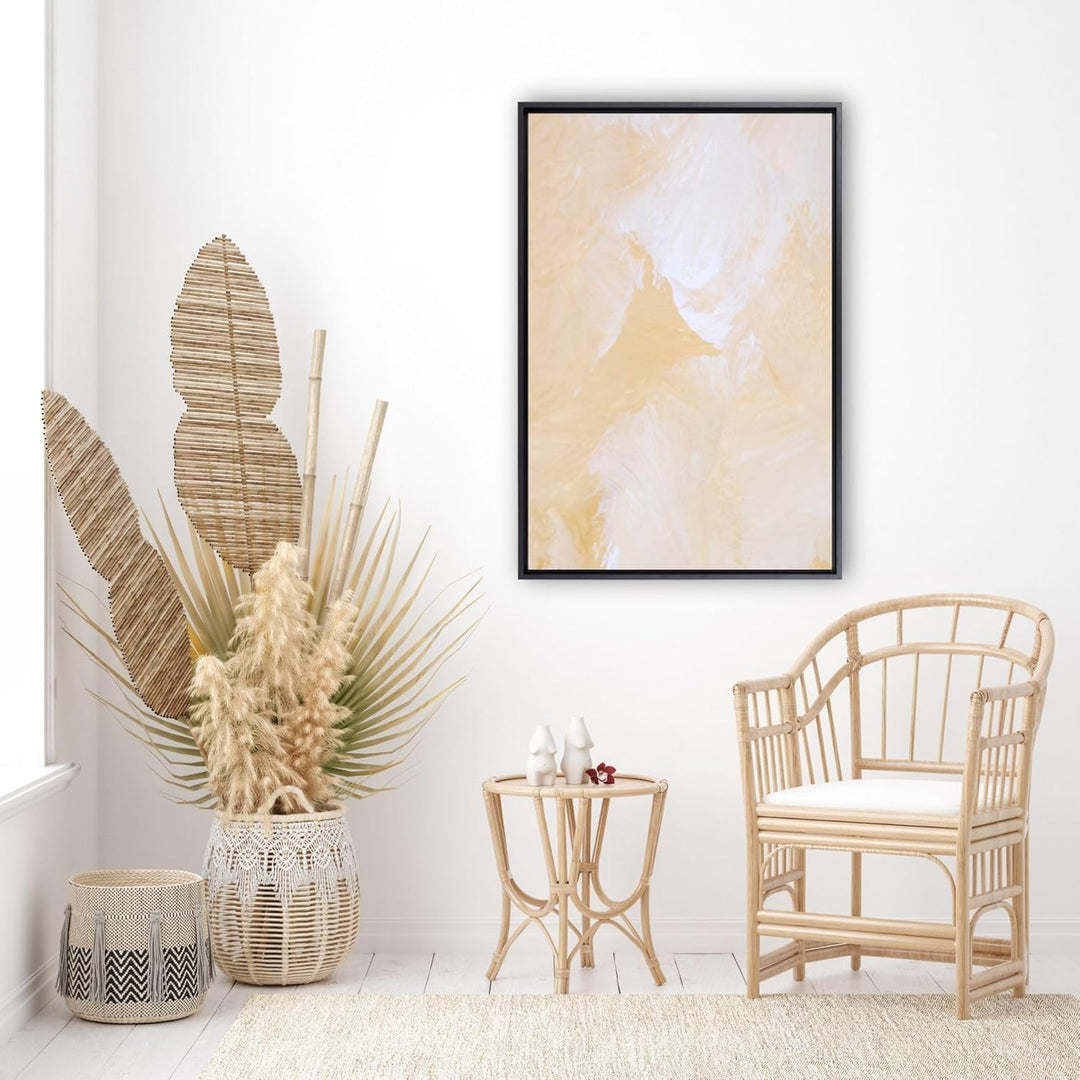 'N°35' Schattenfugenrahmen für 60x70 cm Keilrahmen | Schwarz Matt | MDF-Holz Bilderrahmen für Keilra