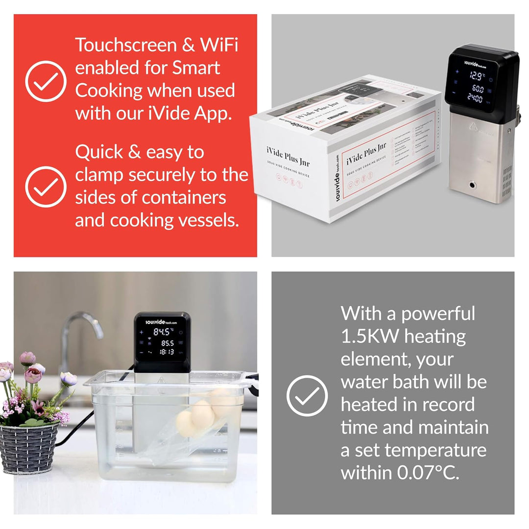 SousVideTools iVide Plus Jnr SVT-01005 thermischer Zirkulator, WiFi