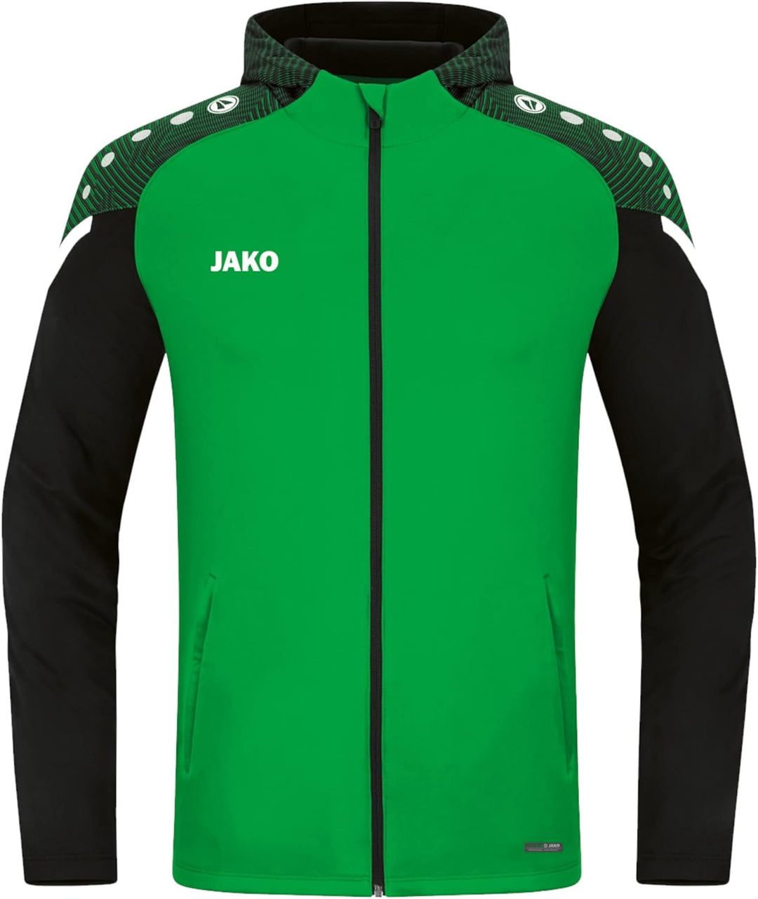 JAKO Herren Kapuzenjacke Performance, neonorange/weiss/marine, M, 6897 L soft green/schwarz, L soft
