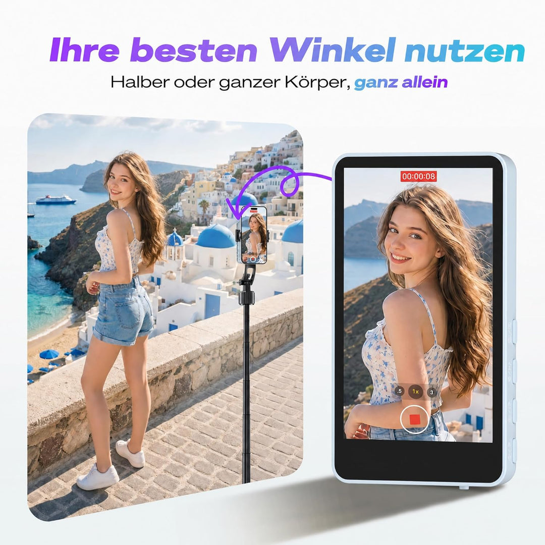 SYNCO XView Handy Selfie Monitor, Magnetischer Smartphone Vlog Bildschirm für iPhone & Android Rückk