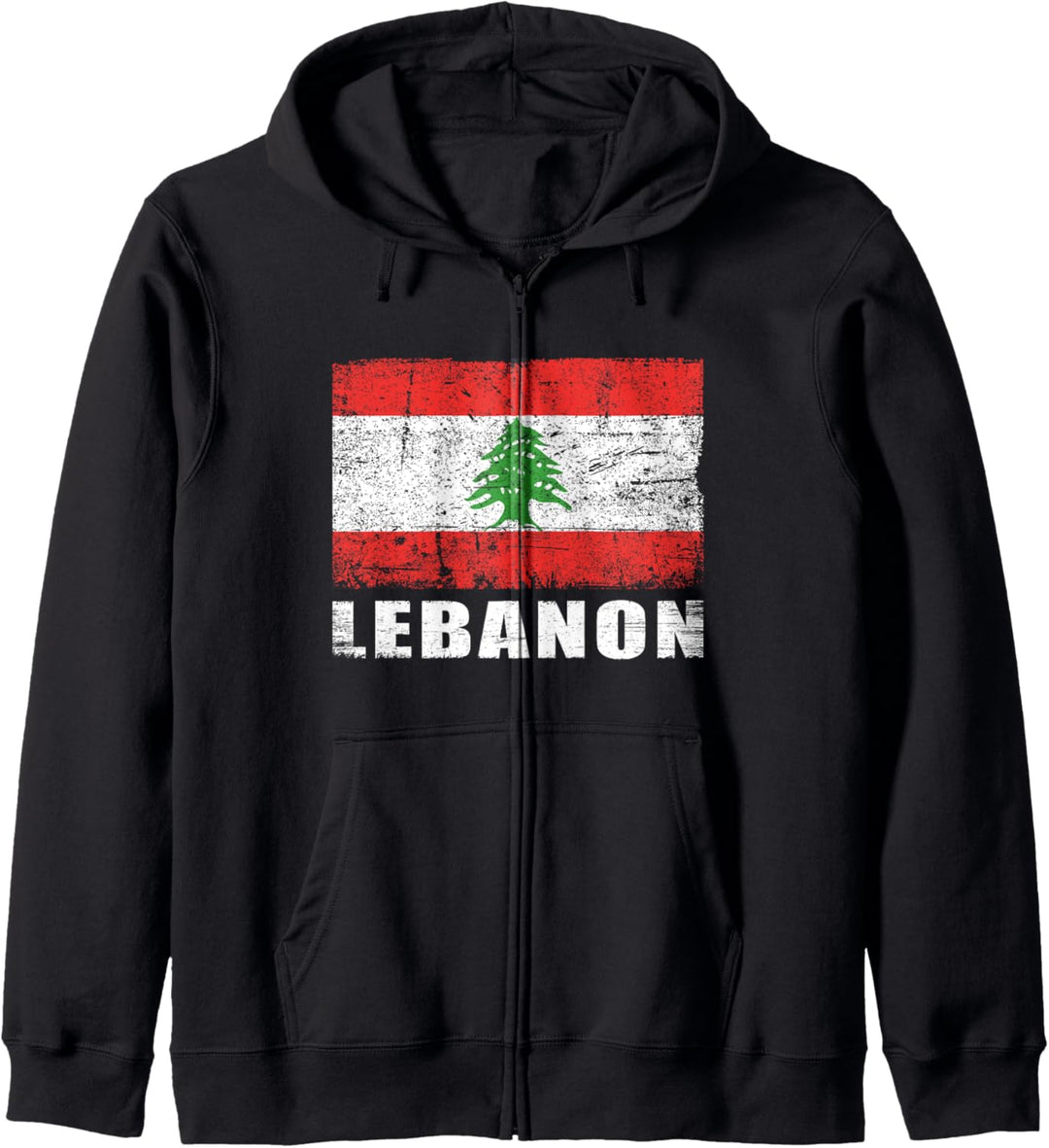 Libanon Flagge Design Grunge Landflagge Libanon Kapuzenjacke
