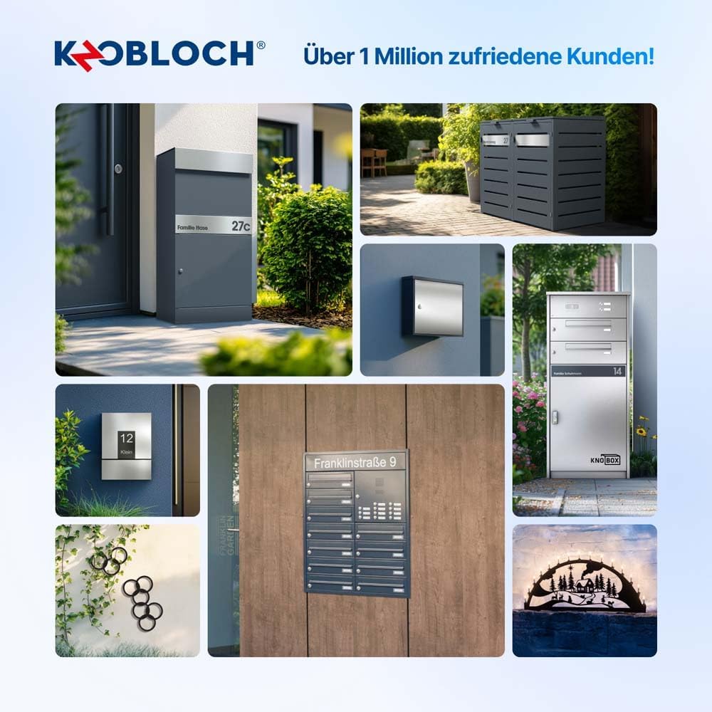 KNOBLOCH Zaunbriefkasten Beverly, 10 Liter, Mailbox (Weiss), Weiss