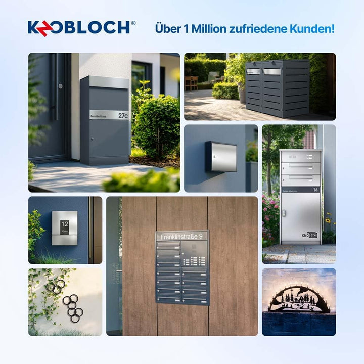 KNOBLOCH Zaunbriefkasten Beverly, 10 Liter, Mailbox (Weiss), Weiss