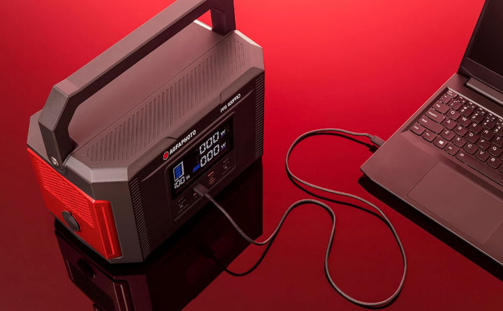 AgfaPhoto Powerstation PPS 600 Pro 644 Wh Power Bank Outdoor 650 Watt (1kW Spitze) Stromspeicher mit