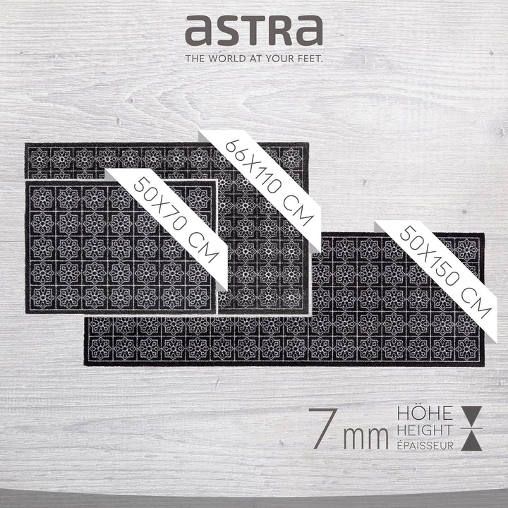 Astra rutschfeste Sauberlaufmatte innen - Fliesen 50 x 70 cm - Wohnraum Fussmatte Design - Extrem sa