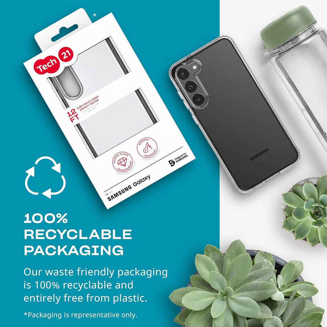 tech21 Evo Clear für Samsung Galaxy S23 Plus – Anti-Vergilbung, Kratzfest, mit 3,6 m Fallschutz, tra