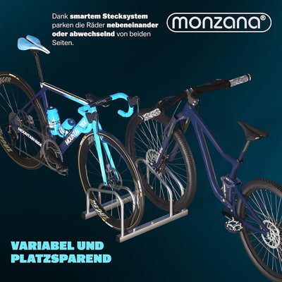 MONZANA® Fahrradständer für 2 Fahrräder 30-65 mm Reifenbreite 37 cm Radabstand Radständer Mehrfachst