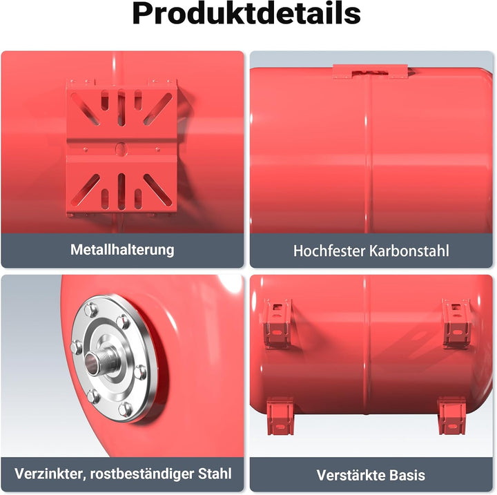 Ausdehnungsgefäss 100L für Hauswasserwerke und Druckerhöhungsanlagen mit EPDM Membran für Trinkwasse