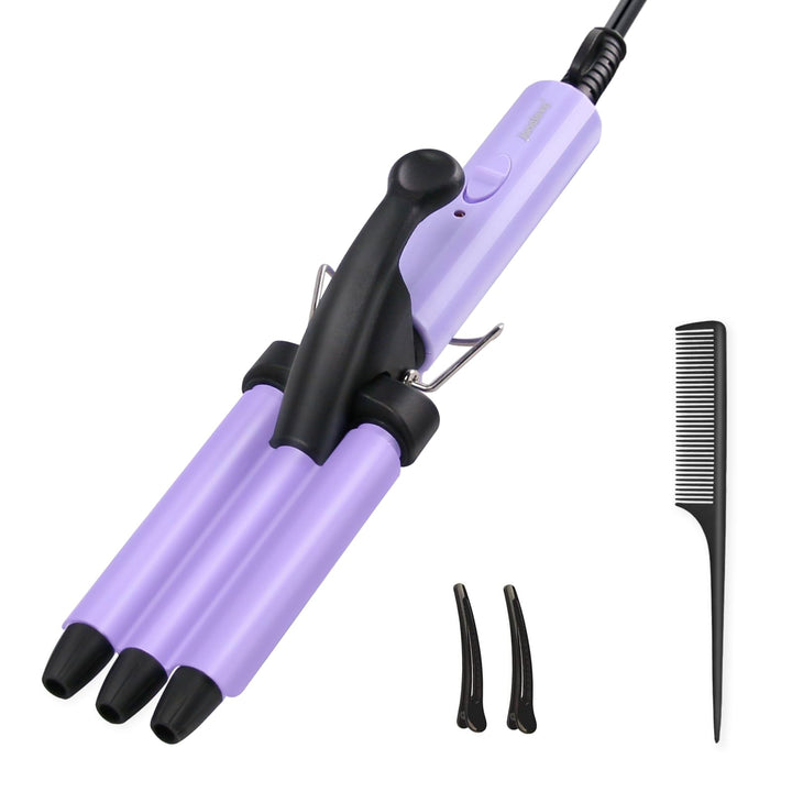 Mini Lockenstab für kurze haare, janelove 13mm welleneisen für dünnes haare, 200°C Beach waves Locke