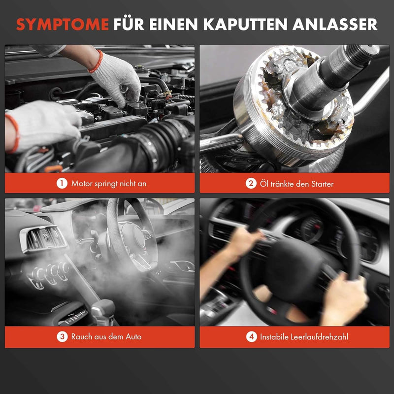 Frankberg Anlasser Starter Kompatibel mit Stilo 2005-2006 Agila (A) 2004-2007 Astra G/H 2003-2015 Co