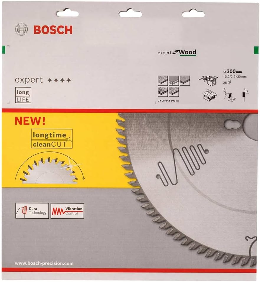 BOSCH Kreissägeblatt Expert für Wood, 300 x 30 x 3,2 mm, 26, 2608642503, 300 x 30 x 3,2 mm, 26