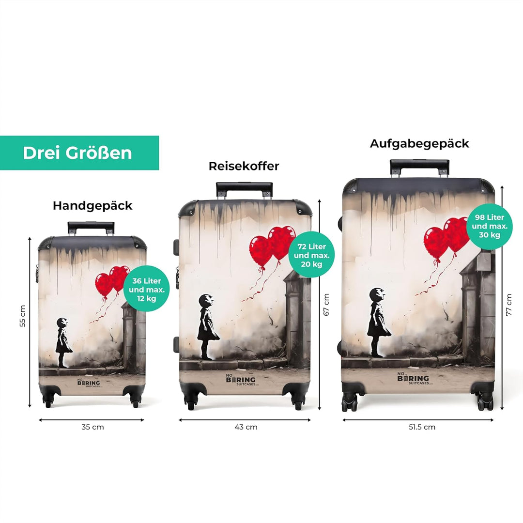 Koffer XL Gross 77x51.5x28 cm Reisekoffer mit Rollen Leicht Trolley grosser Hartschalenkoffer Rollko