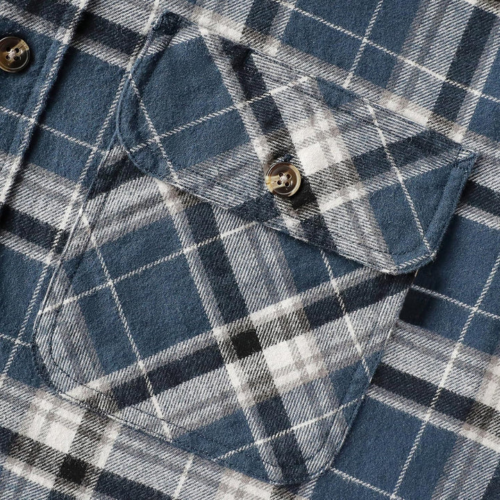 Dubinik® Flanellhemd Herren Button Down Kariert Baumwollhemd Freizeithemd Hemd Herren Langarm mit Zw