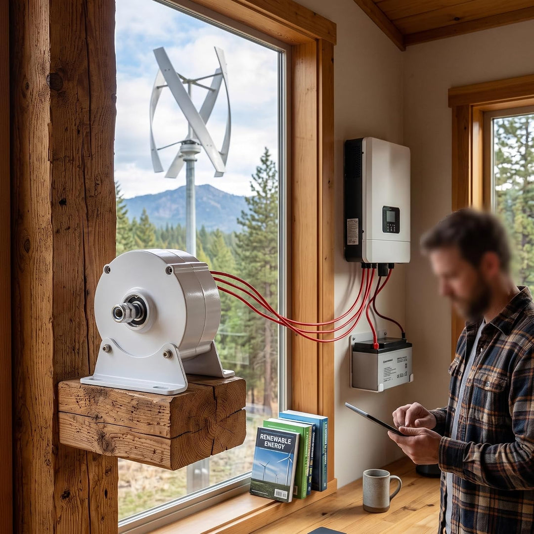 200W 48V Dreiphasen Windgenerator, getriebeloser Permanentmagnetgenerator mit niedriger Drehzahl für