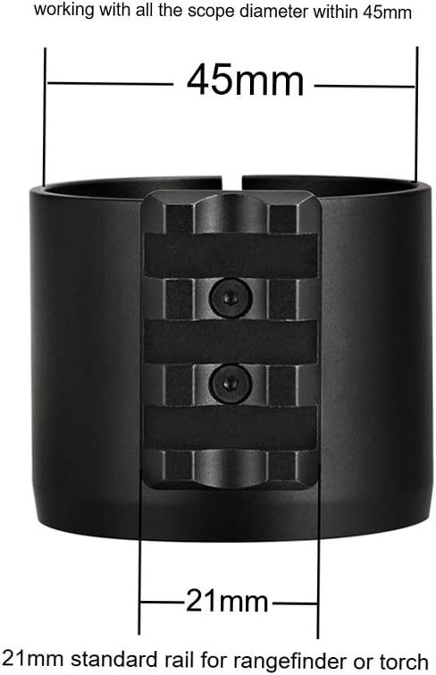 Speziell angepasster 45-mm-Adapter für die NV007-Nachtsichtfernrohrkamera mit Schiene für Entfernung