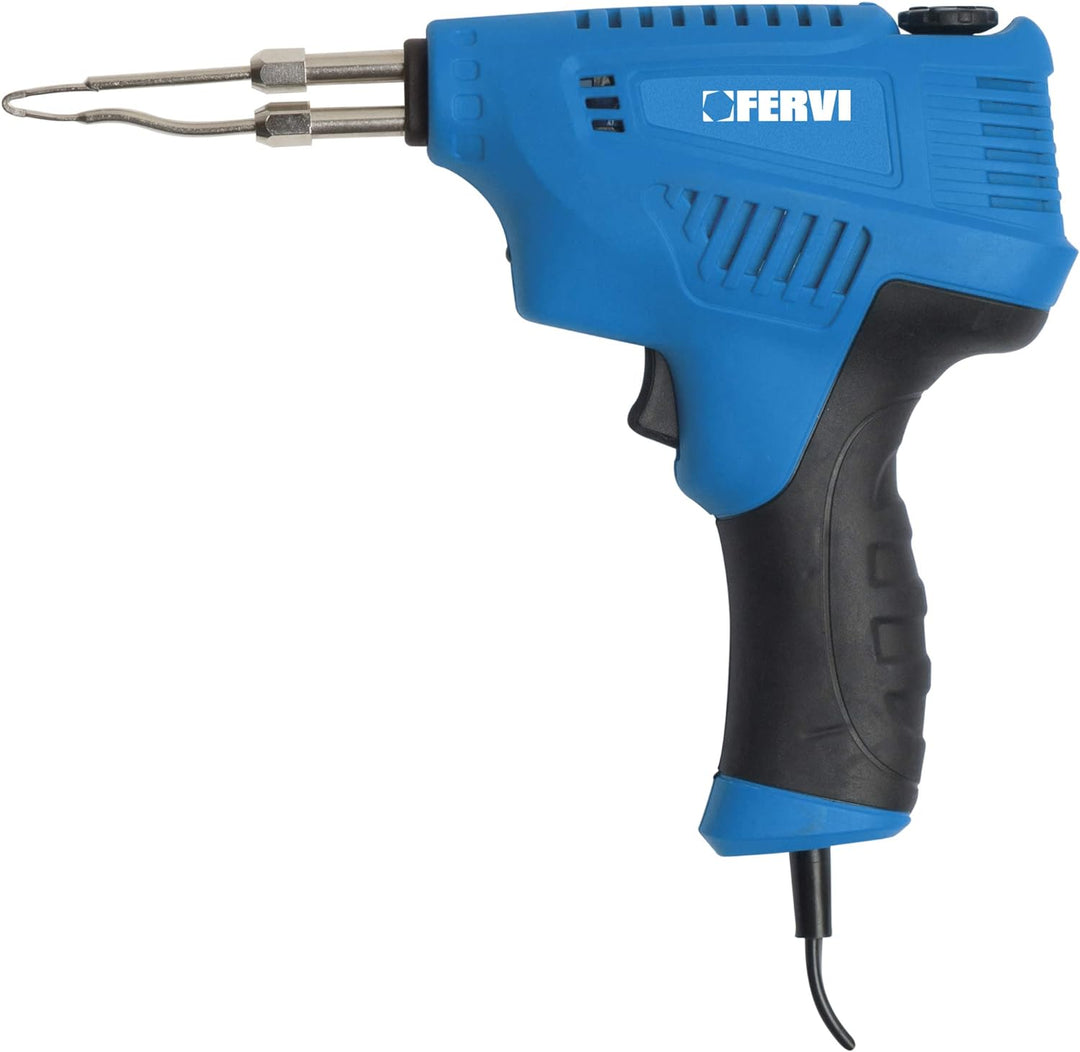 Fervi 0443 Multifunktions-Instant-Lötkolben, 200 W, 230 V, Cyan/Schwarz