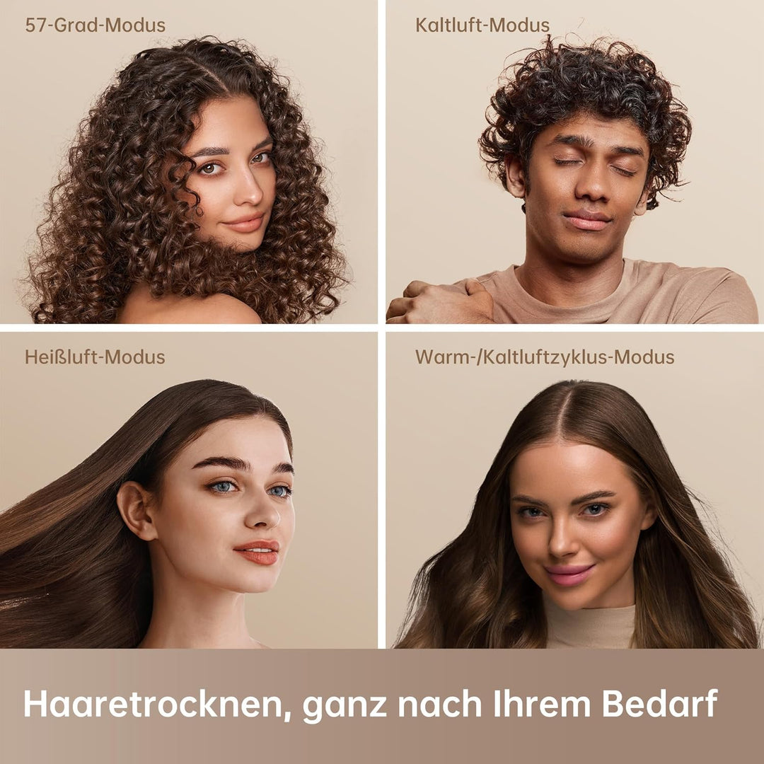 Dreame Hair Glory Combo Haartrockner,Trocknet schnell,110.000 Umdrehungen pro Minute,Luftstrom 70m/s