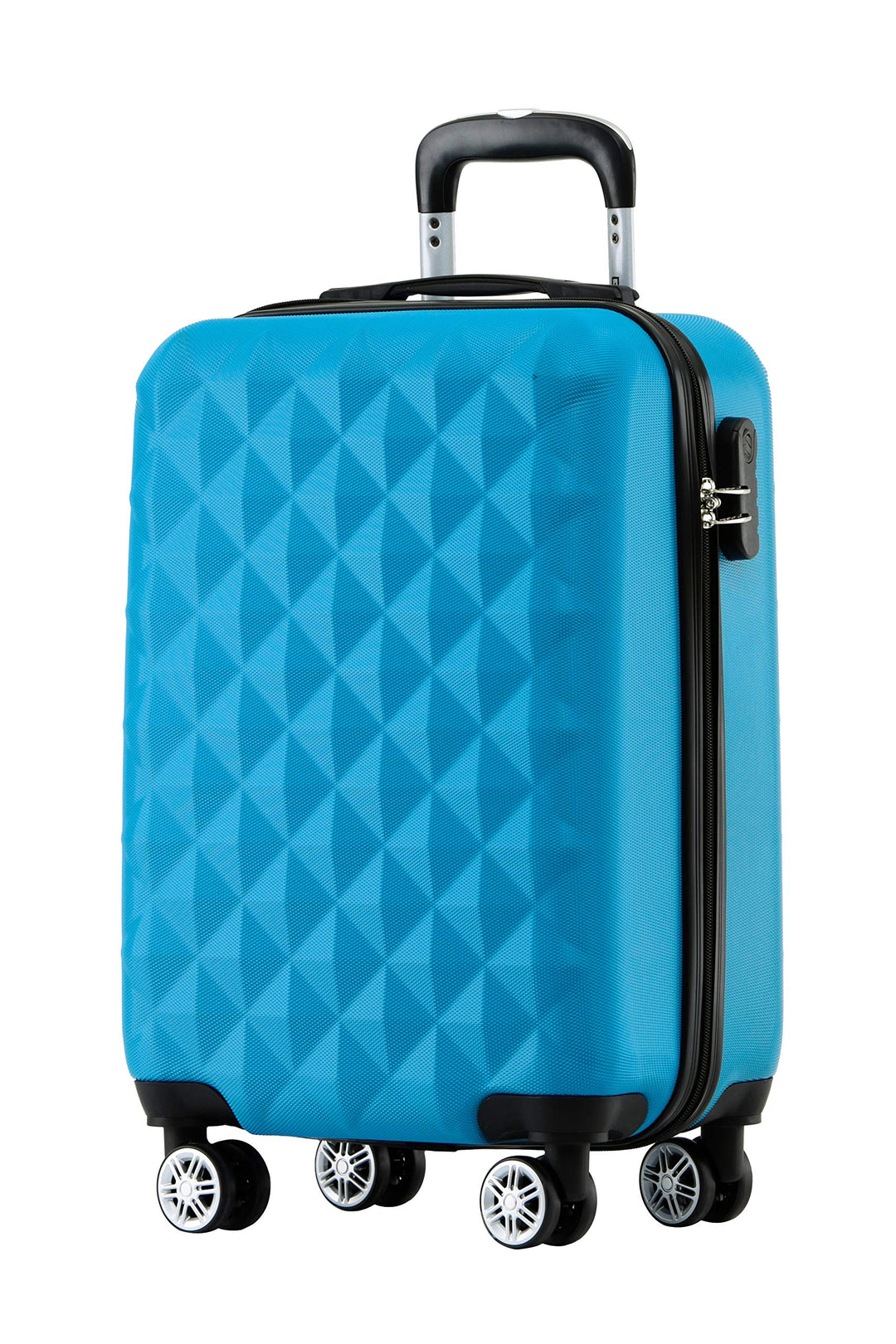 BEIBYE Zwillingsrollen 2066 Hartschale Trolley Koffer Reisekoffer Gepäck M-L-XL-Set (Türkis, M) Türk