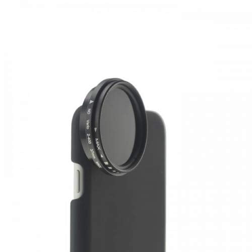 System-S ND Filter 37 mm Set Neutraldichtefilter Graufilter mit Hülle für iPhone 7 Plus und 8 Plus