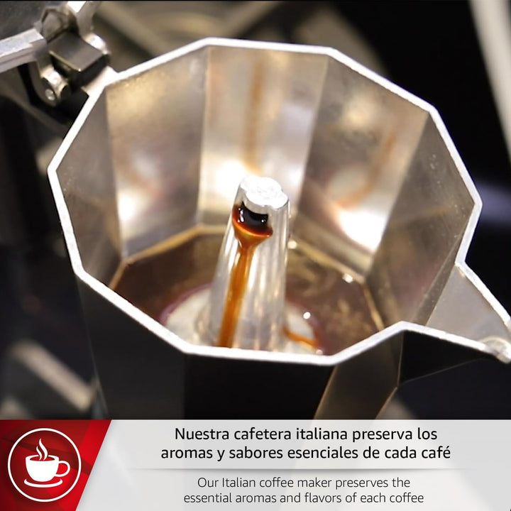 Magefesa Colombia Noir - Espressokocher für 12 Tassen, 600 ml, Extra Dickes Aluminium, für alle Herd