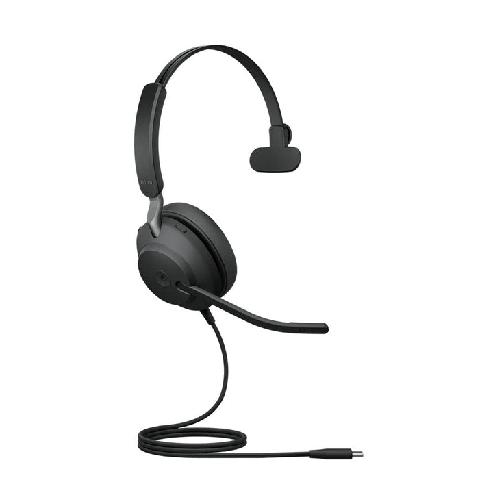 Jabra Evolve2 40 PC Headset – Noise Cancelling Microsoft Teams Certified Mono Headphones With 3-Micr