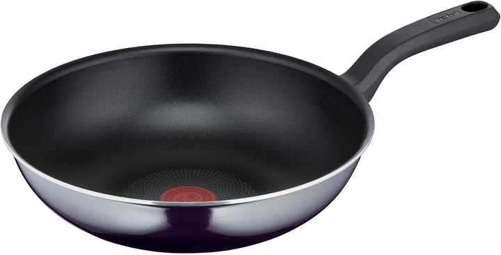Tefal D52619 Resist Wokpfanne| sichere Titanium Antihaftversiegelung | Thermo-Signal Temperaturindik