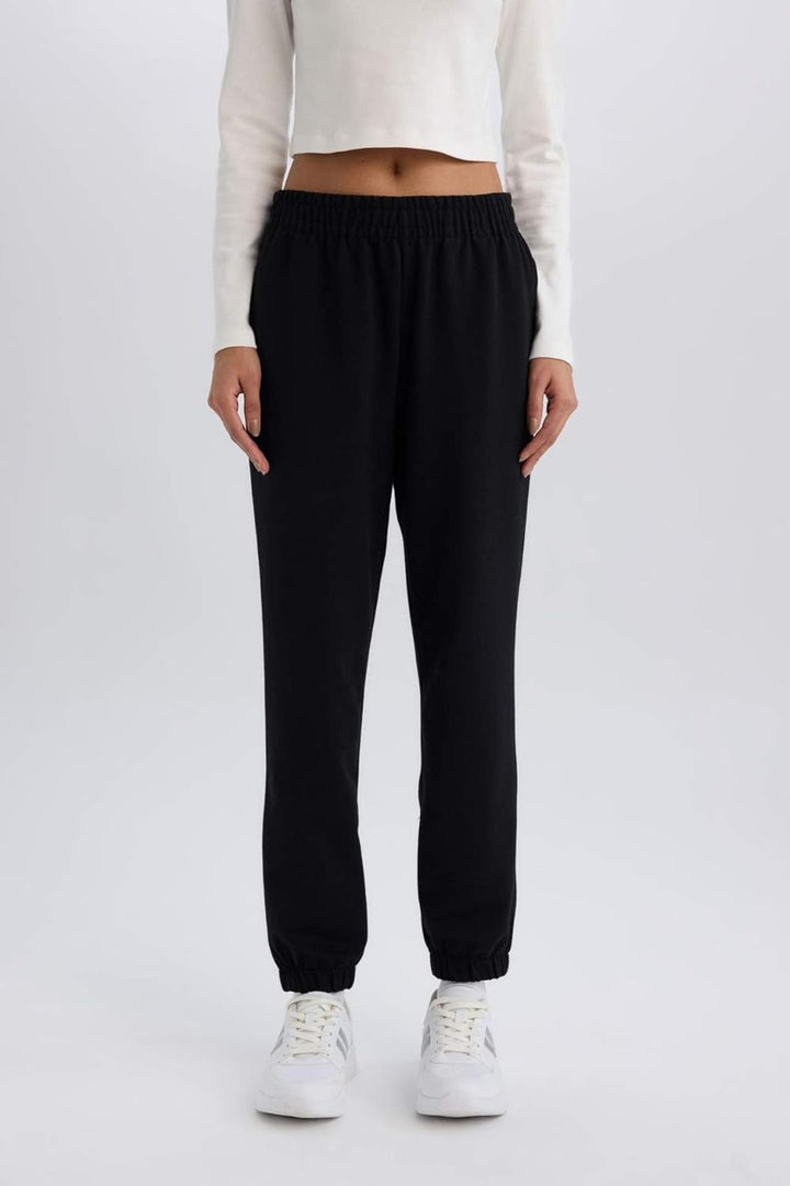 DeFacto Damen Cargohose - Hosen für Damen mit Taschen Wide Leg Pants Women S Schwarz, S Schwarz