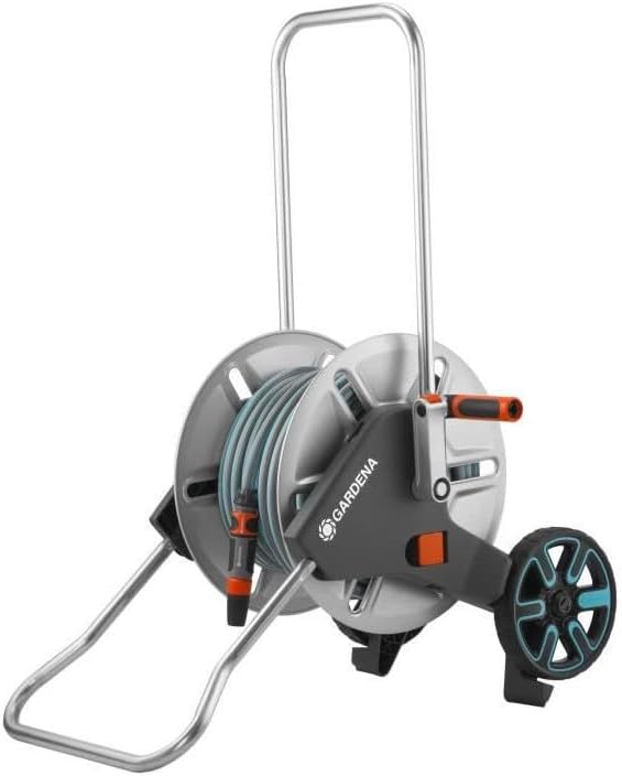 GARDENA CleverRoll M Metall Schlauchtrommel - Classic Schlauch 25m Ø15mm - geeignet für kleinen Gart