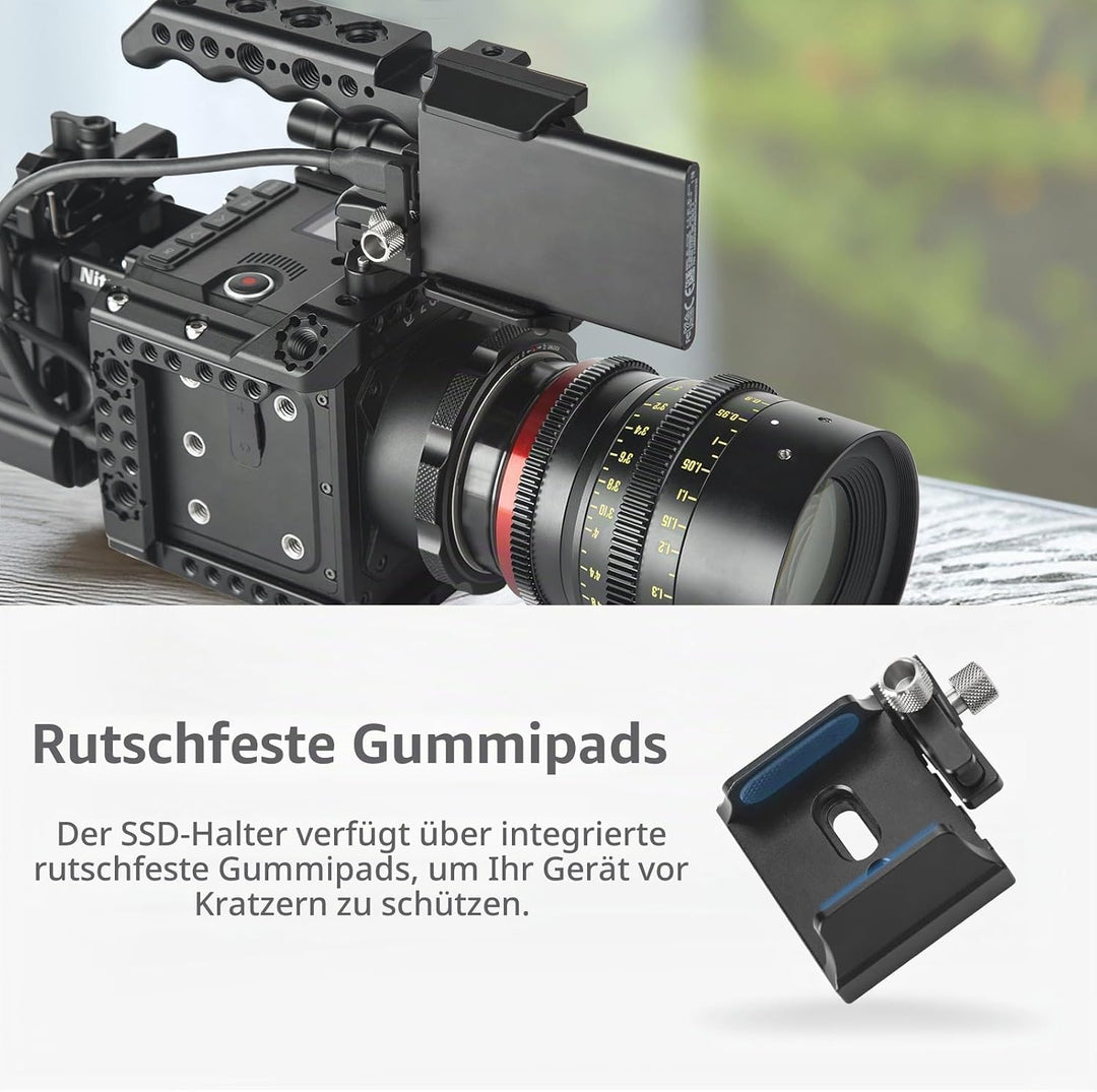 Nitze Universal SSD-Halter für Samsung T5 / T7 / T7 Shield / T9 SSD und SanDisk SSD, T5/T7 SSD-Halte