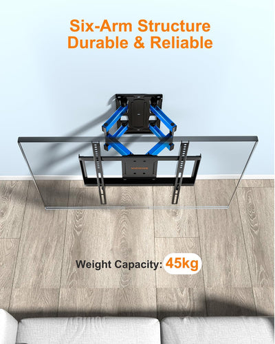 TV Wandhalterung Schwenkbar für 26-65 Zoll Fernseher WHYFONE Fernseher Wandhalter Neigbar Vollbewegu