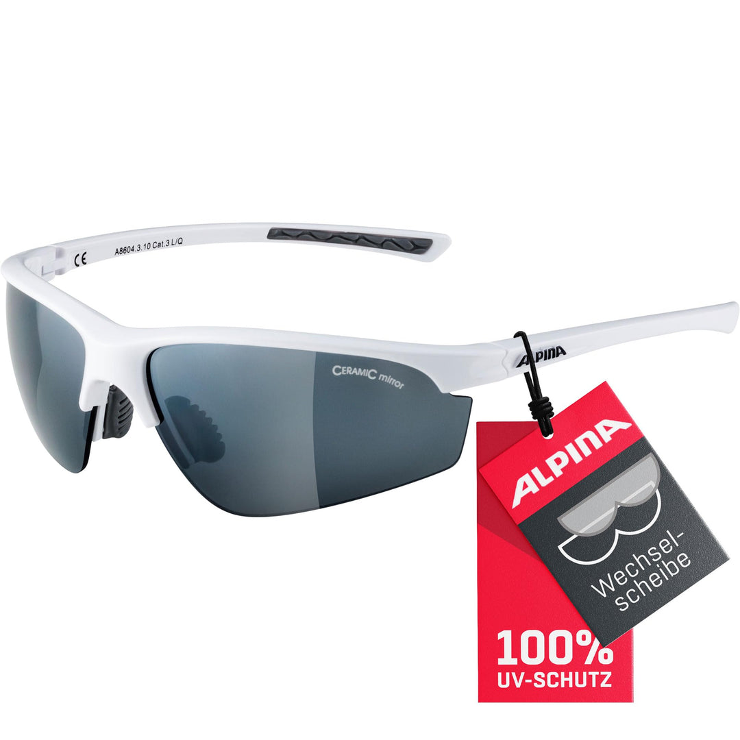 ALPINA TRI-EFFECT 2.0 - Indiv. Anpassbare, Bruchsichere Wechselscheiben Sport- & Fahrradbrille Mit 1