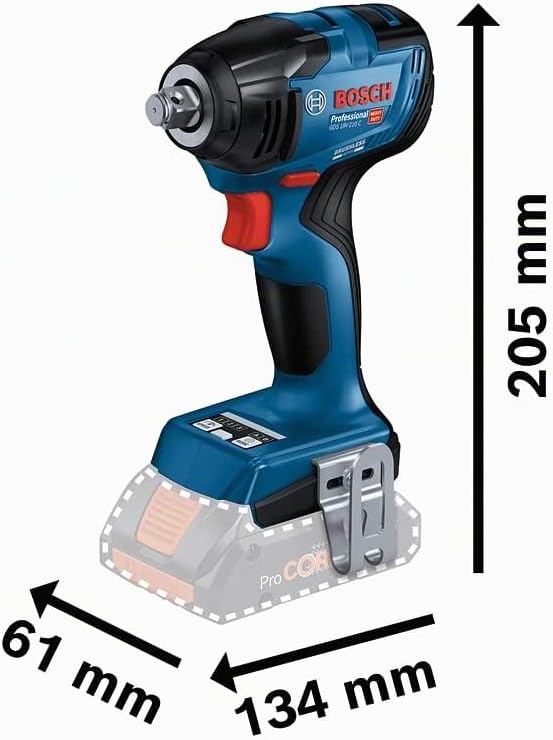 Bosch Professional 18V System Akku-Drehschlagschrauber GDS 18V-210 C (Anziehmoment: 210 Nm, Losbrech