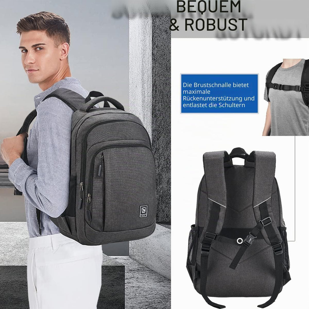 17.3 Zoll Laptop Schulrucksack Teenager Jungen und Mädchen, Rucksack Herren Gross mit Laptopfach Was