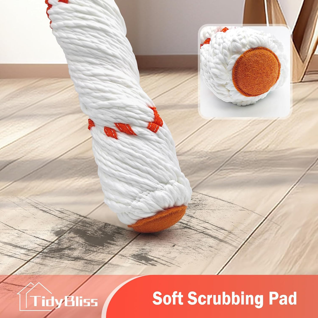 TidyBliss Bodenwischer Wischmopp, Wischer Boden mit 145 cm Langem Stiel, Selbst Wringing Mop, Microf