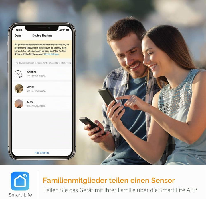 Panamalar Wireless Türfenstersensor, Niedriger Energie Tür&amp;Fensteralarm kompatibel mit Alexa/Google-