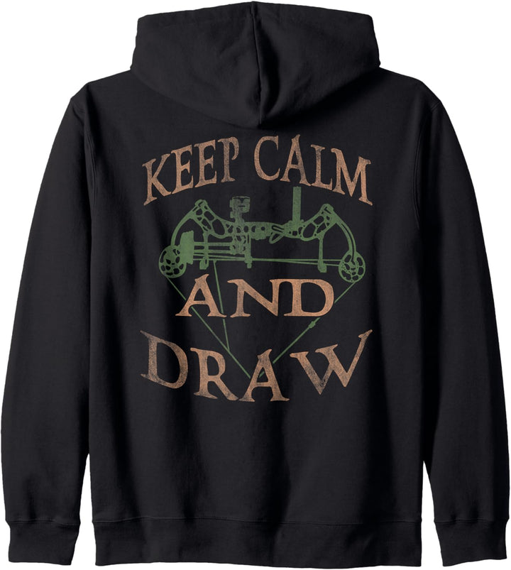 Keep Calm And Draw Archery Archer Bow Kapuzenjacke