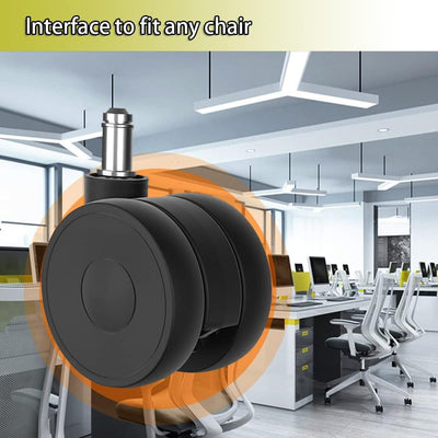 Bürostuhl Rollen 11mm Hartbodenrollen für Bürostühle 5er Set Ersatzrollen Schreibtischstuhl Rollen,