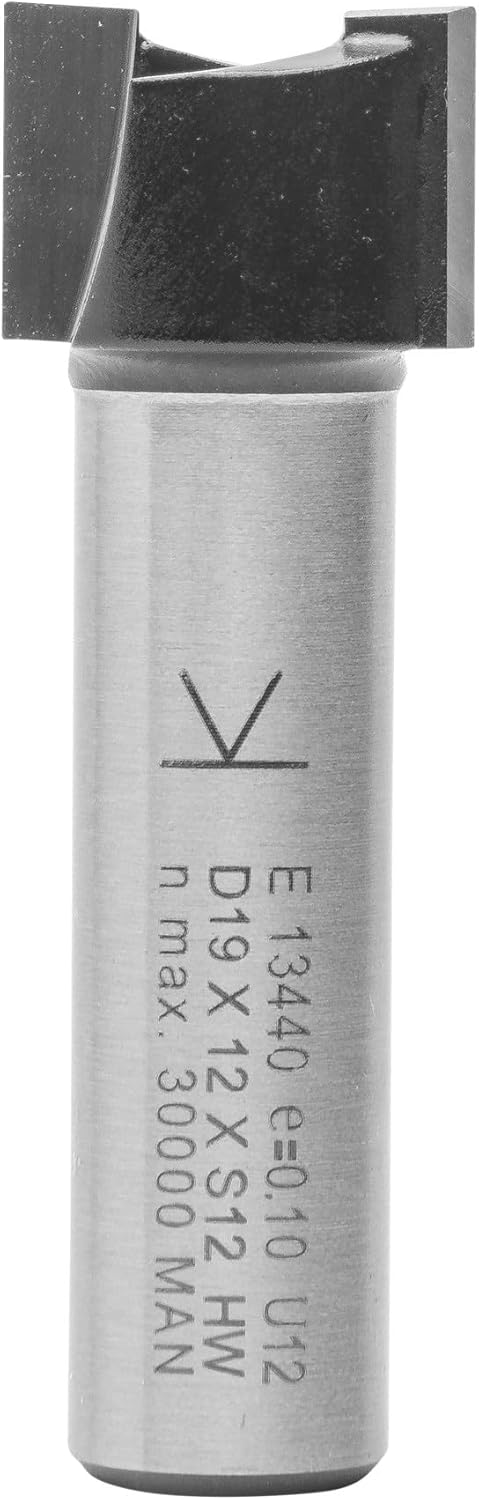 ENT 13440 Planfräser HW, Schaft (S) 12 mm, Durchmesser (D) 19 mm, NL 12 mm, SL 40 mm, GL 52 mm SL=19