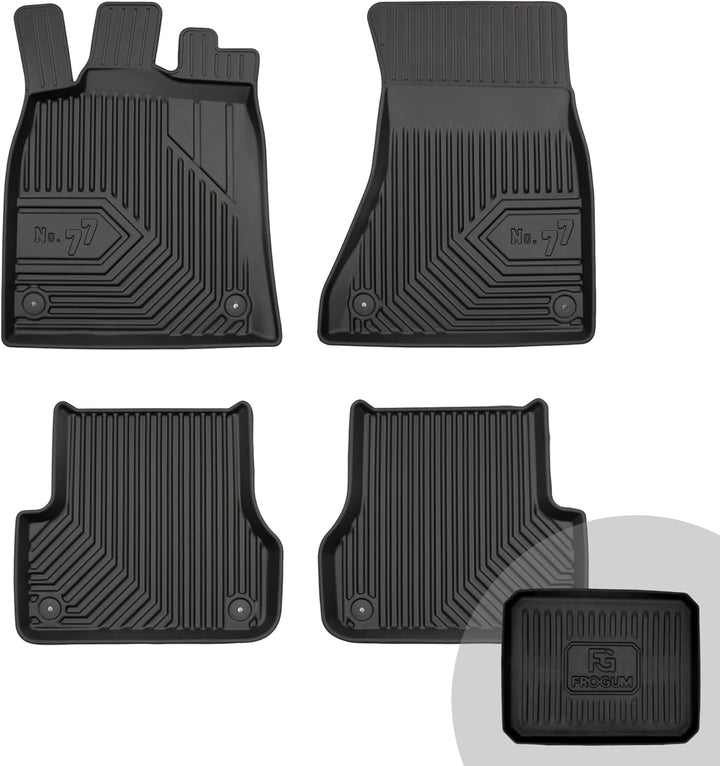 FROGUM No.77 Gummimatten Ganzjahresset von Auto Fussmatten Autofussmatten für Audi A6 C7 2011-2018 |
