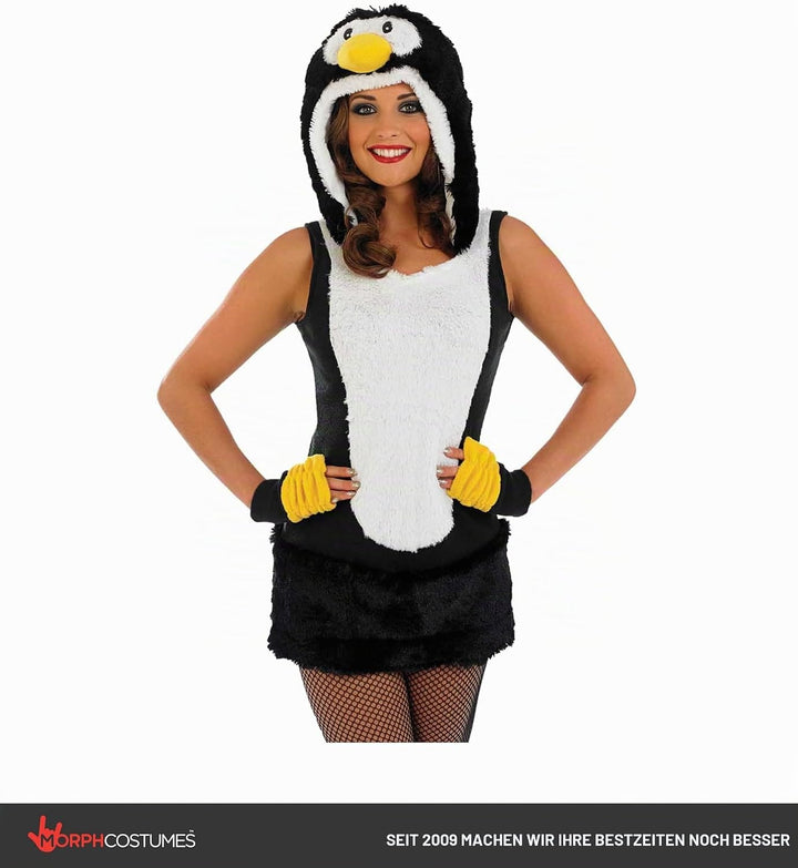 Fun Shack Schwarz Pinguin Kostüm Damen, Tierkostüm Pinguin Erwachsene, Pinguinkostüm Damen, Pinguin