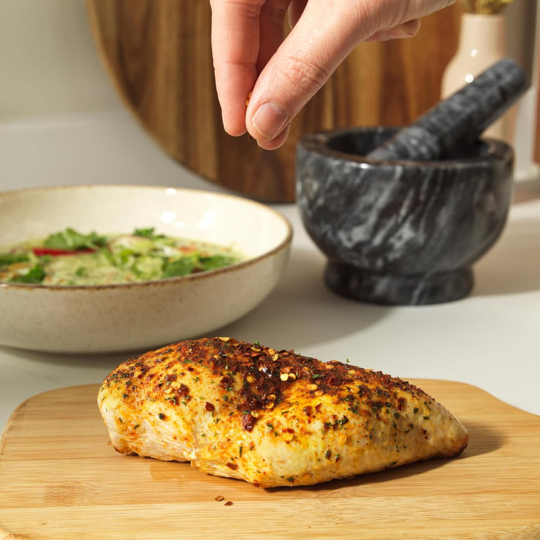 Salter BW11852EU7 Marmor-Pissel und -Mörtel – Kräuter und Gewürze für Pesto, Knoblauch-Zerkleinerer,