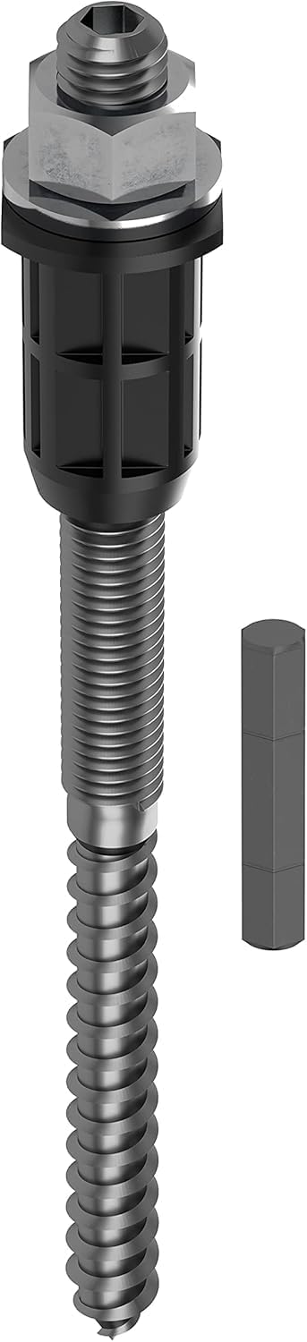TOX 073671061 Thermo Proof Wood Schwerlast-Abstandsmontagesystem M, Silber, M12 x 170 mm M-‎M12 x 17