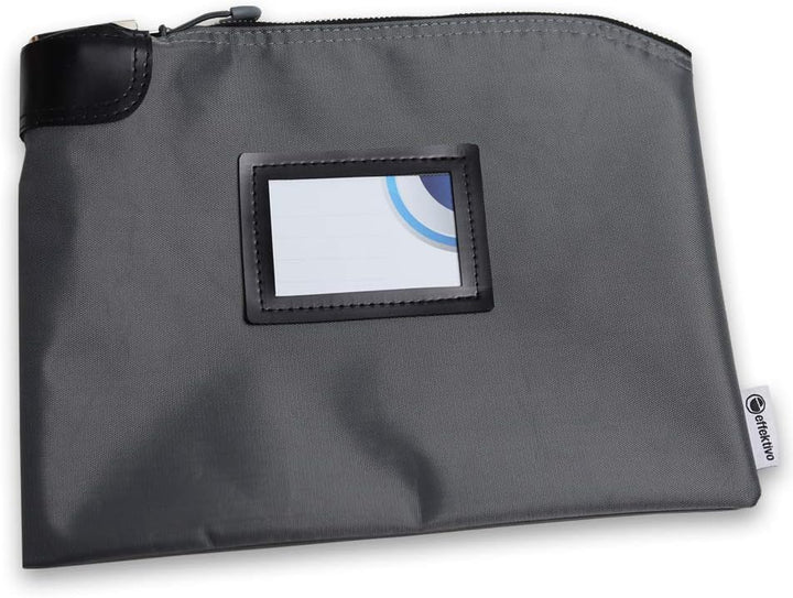 effektivo Verschliessbare Banktasche mit Schloss und 2 Schlüsseln Geldtasche abschliessbar A5 mit Re