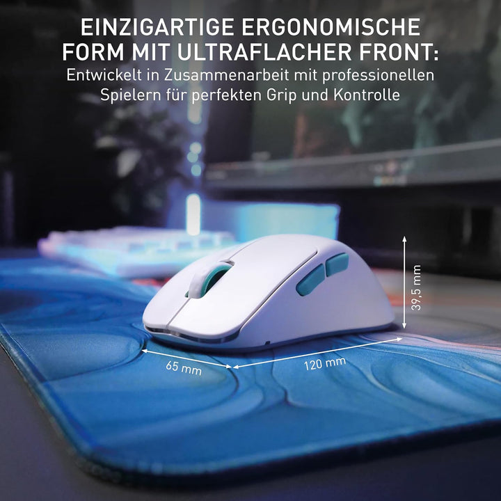 CHERRY XTRFY M64 Wireless, Ultraleichte Kabellose Gaming-Maus, 2,4 GHz Funk, Optimiert für esports,