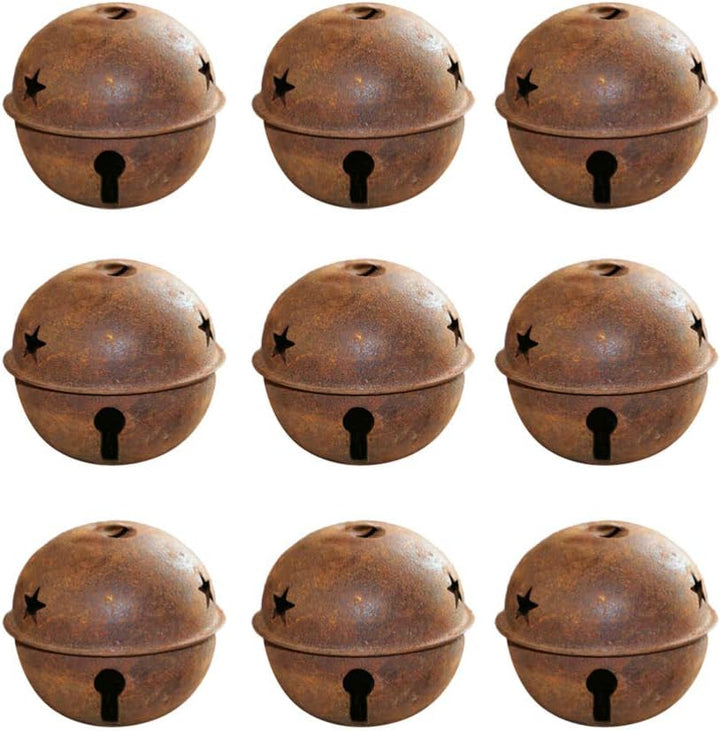 Supvox 24pcs Glöckchen Christbaumschmuck 40mm Rostig DIY Weihnachtsanhänger Weihnachtsdeko Weihnacht