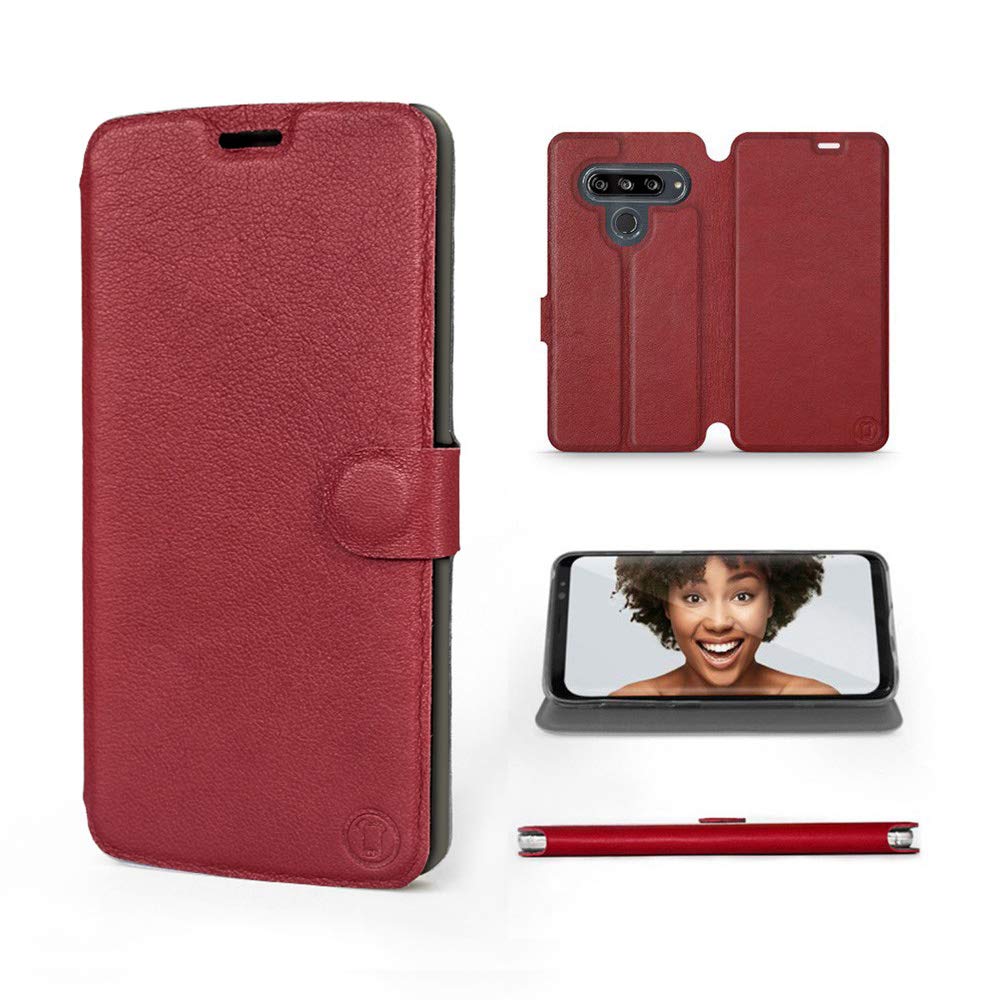 Mobiwear | Echt Lederhülle | Kompatibel mit LG G8s ThinQ, Made in EU handyhülle, Slim Leather Case,
