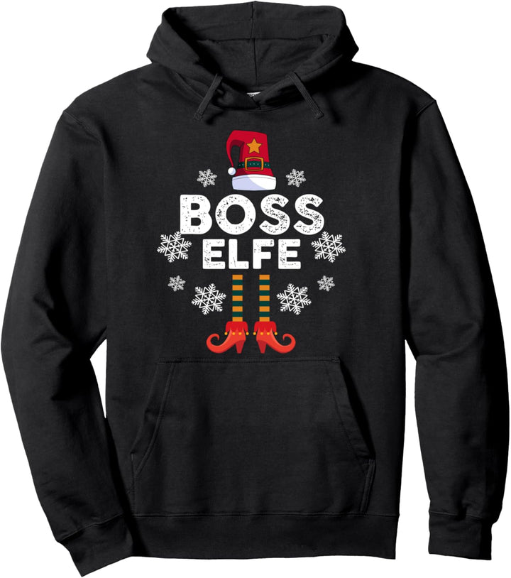 Boss Elfe Elfen Weihnachts Familien Outfit Weihnachten Pullover Hoodie